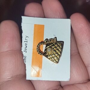 Vintage gold purse pin